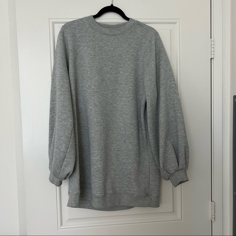 Lovers & Friends Jessa Sweatshirt Dress in Charcoal